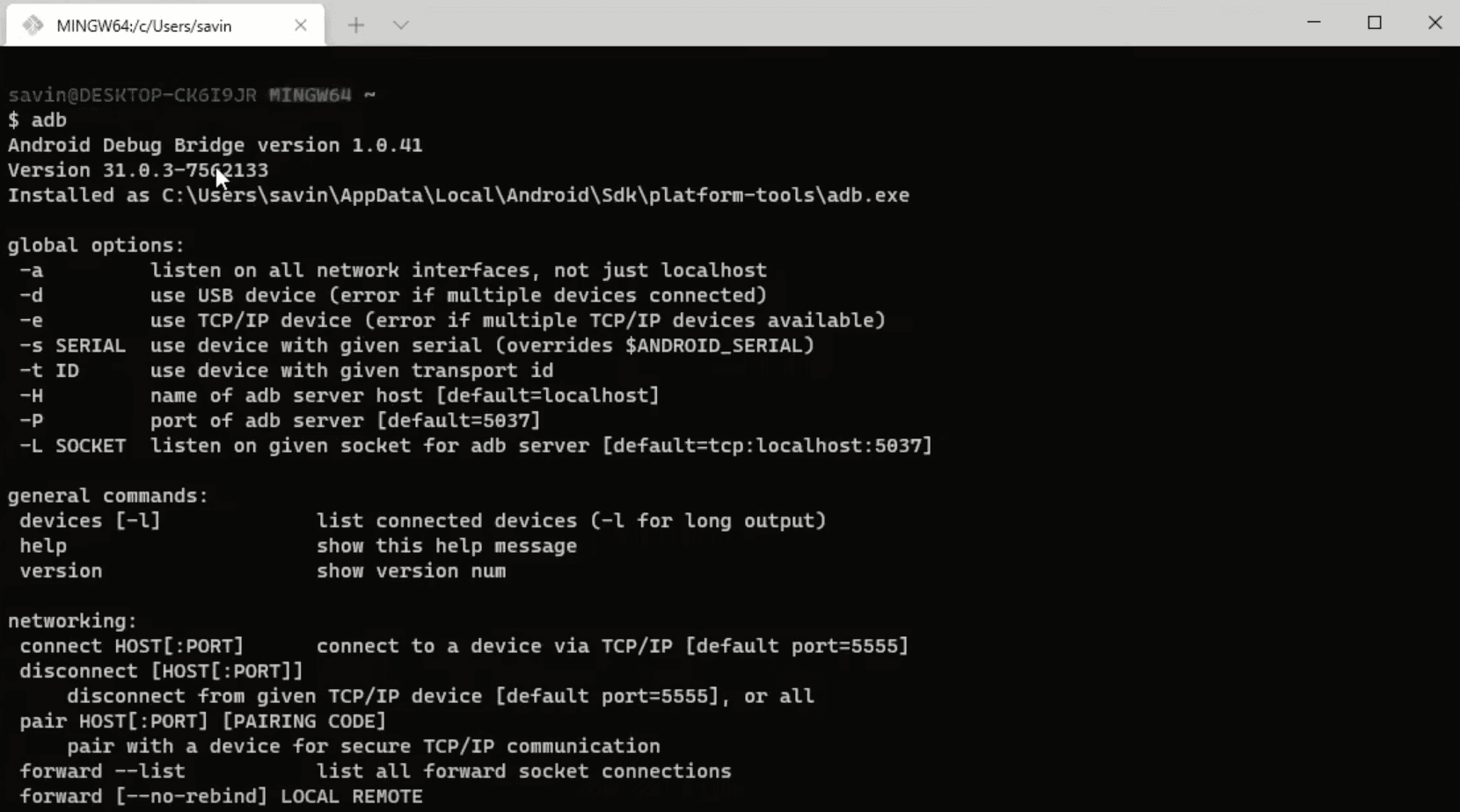 Testing ADB